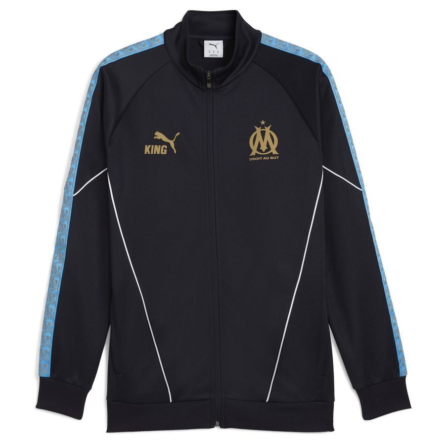 Marseille Training Jacket Anthem - New Navy/Luminous Blue - Men's-SoccerKits Hub | Buy Soccer Jerseys Online